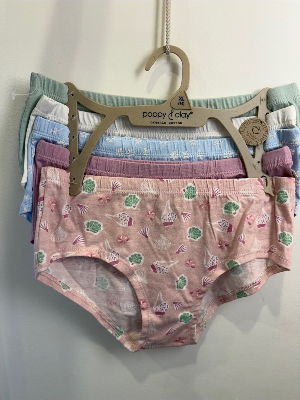 Poppy and Clay Girls' organic Cotton Briefs - 5 Pack